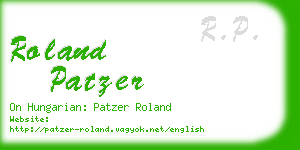 roland patzer business card